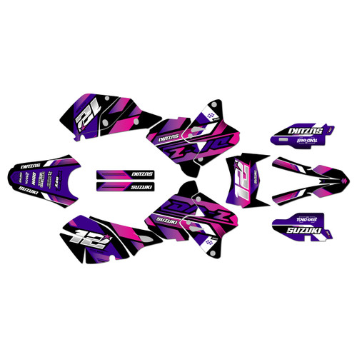 suzuki drz400 graphics kit 2000-2024 veneer series purple