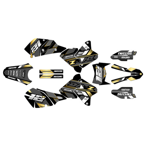 suzuki drz400 graphics kit 2000-2024 veneer series gold