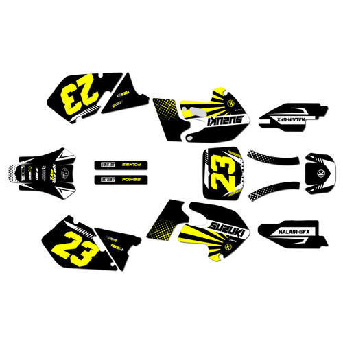 Suzuki rm250 graphics kit 1999-2000 fh series yellow