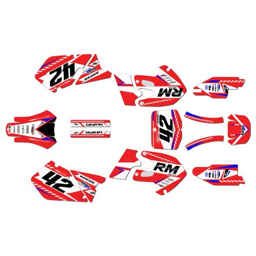 Suzuki rm250 graphics kit 1999-2000 lethal series red