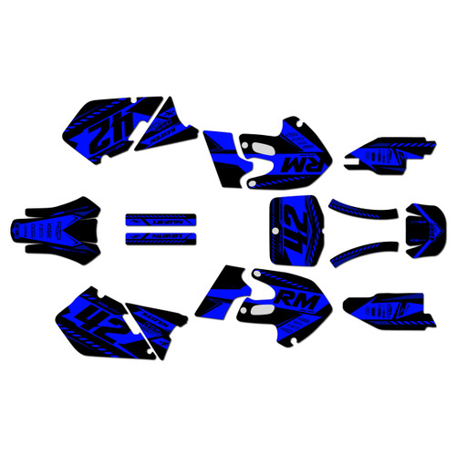 Suzuki rm250 graphics kit 1999-2000 lethal series blue-shift