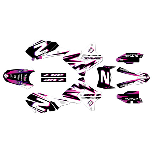 suzuki drz400 graphics kit 2000-2024 vision series purple