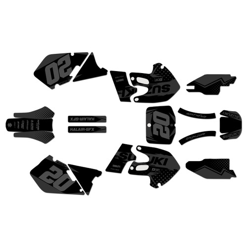 Suzuki rm250 graphics kit 1999-2000 spear series smoke