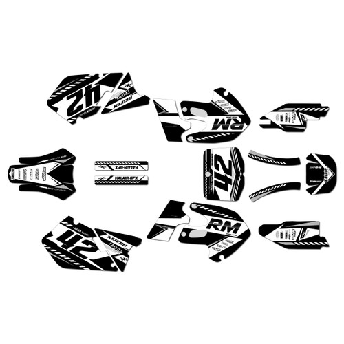 Suzuki rm125 graphics kit 1999-2000 lethal series white