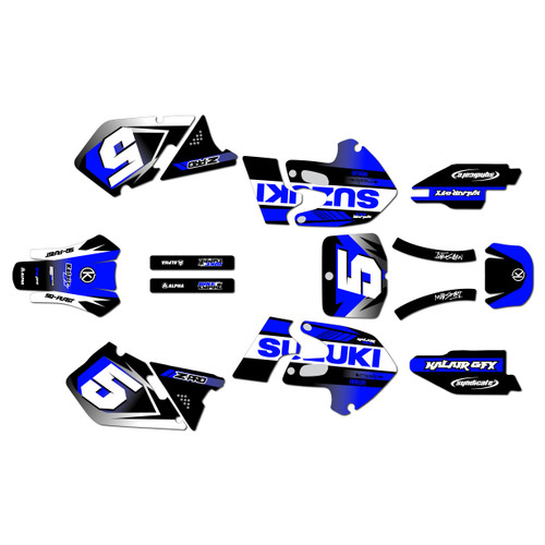 Suzuki rm250 graphics kit 1999-2000 turbo series blue