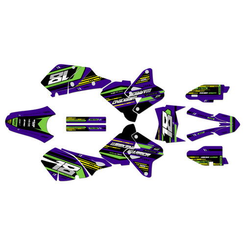 suzuki drz400 graphics kit 2000-2024 warrior series purple