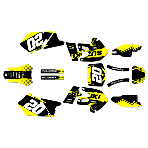 Suzuki rm125 graphics kit 1999-2000 spear series yellow