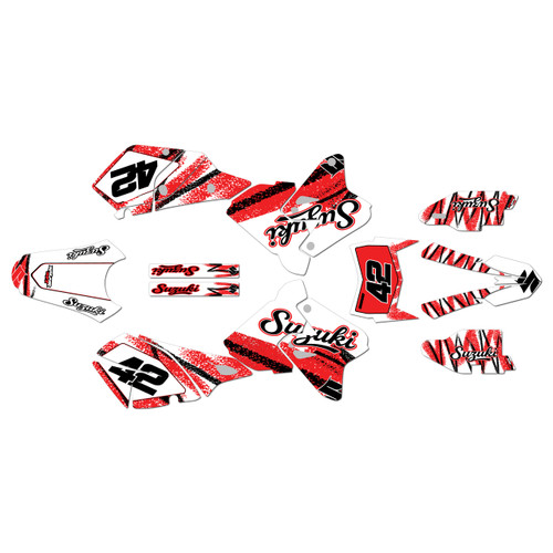 suzuki drz400 graphics kit 2000-2024 whiplash series red