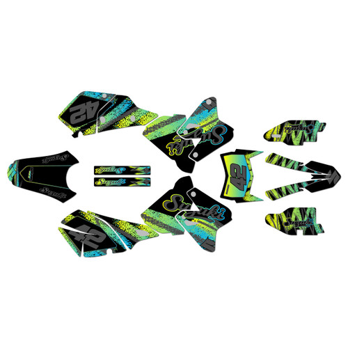 suzuki drz400 graphics kit 2000-2024 whiplash series lime