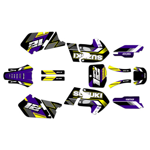 Suzuki rm125 graphics kit 1999-2000 veneer series purple