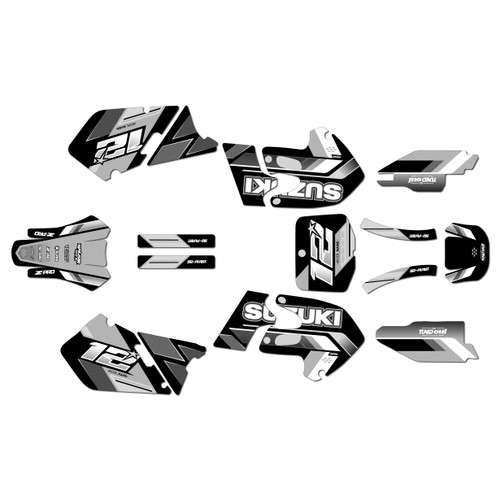 Suzuki rm125 graphics kit 1999-2000 veneer series white