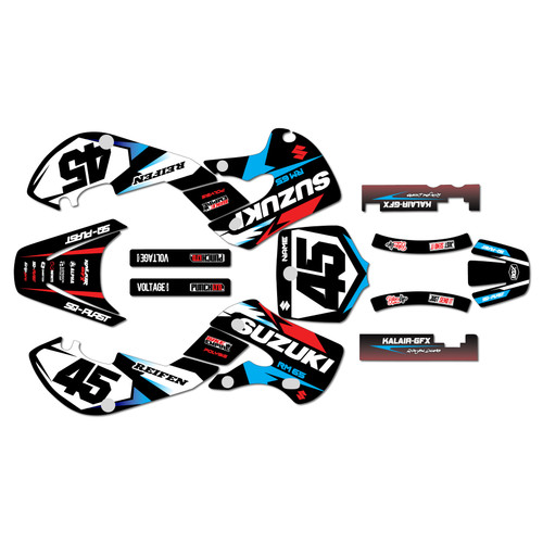 suzuki rm65 graphics kit 2000-2006 division series red