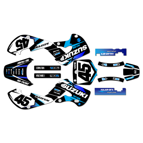 suzuki rm65 graphics kit 2000-2006 division series cyan