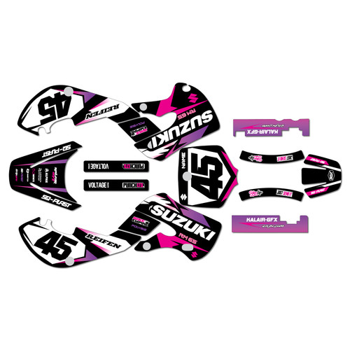 suzuki rm65 graphics kit 2000-2006 division series purple
