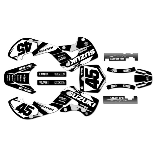 suzuki rm65 graphics kit 2000-2006 division series white