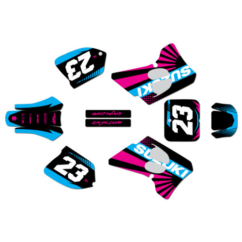 suzuki rm125 graphics kit 1993-1995 fh series magenta