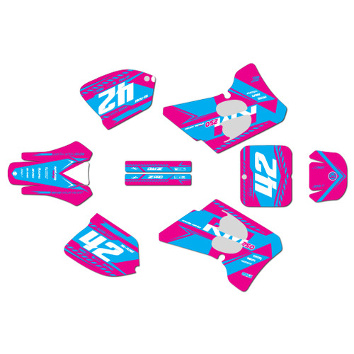 suzuki rm125 graphics kit 1993-1995 lethal series magenta