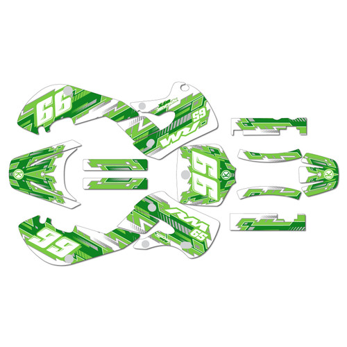 suzuki rm65 graphics kit 2000-2006 incision series green