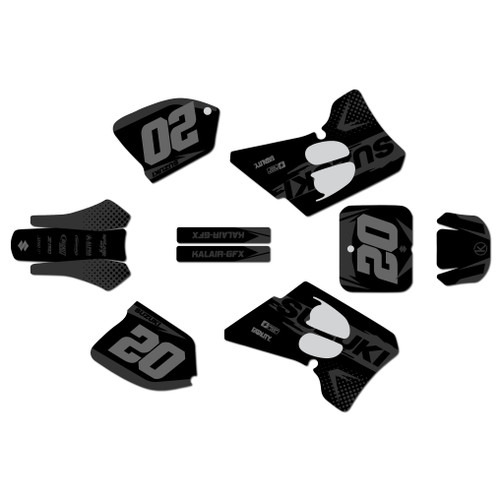 suzuki rm125 graphics kit 1993-1995 spear series smoke