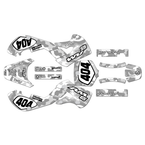 suzuki rm65 graphics kit 2000-2006 invasion series white