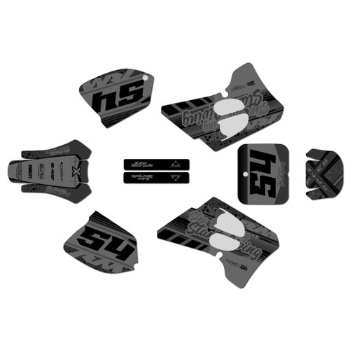 suzuki rm125 graphics kit 1993-1995 split series smoke