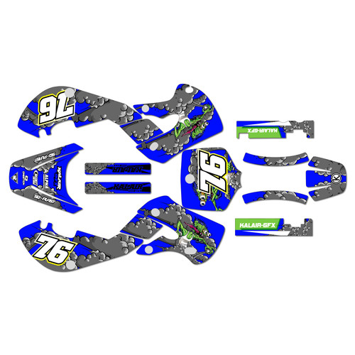 suzuki rm65 graphics kit 2000-2006 lunatic series blue