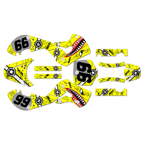 suzuki rm65 graphics kit 2000-2006 predator series yellow