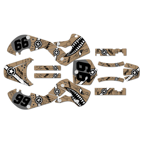 suzuki rm65 graphics kit 2000-2006 predator series tan