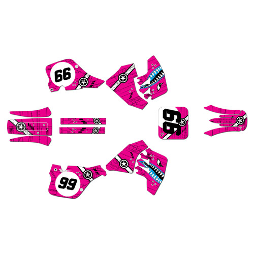 suzuki rm125 graphics kit 1989-1992 predator series magenta