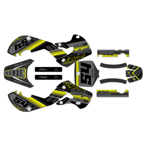 suzuki rm65 graphics kit 2000-2006 split series yellow
