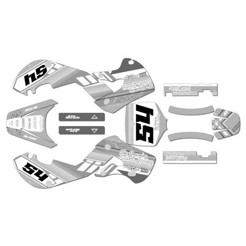 suzuki rm65 graphics kit 2000-2006 split series white