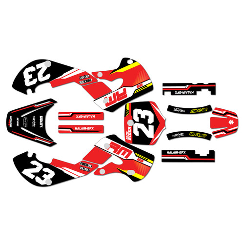 suzuki rm65 graphics kit 2000-2006 viper series red