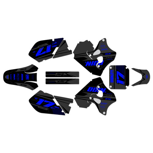 suzuki rm125 graphics kit 1996-1998 axis series blue-shift