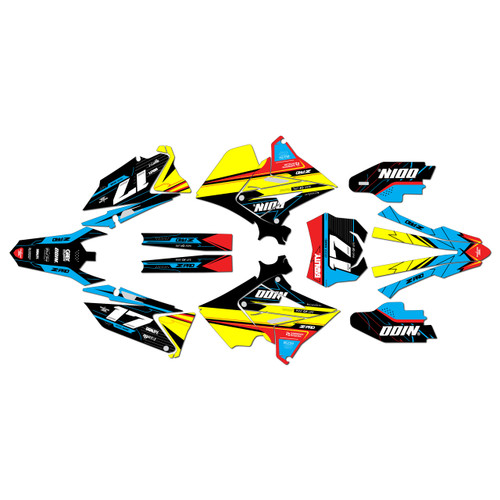 suzuki rm250p graphics kit 2001-2008 axis series red