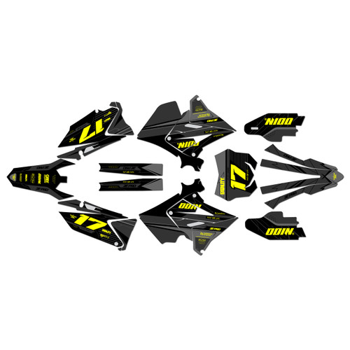 suzuki rm250p graphics kit 2001-2008 axis series yellow