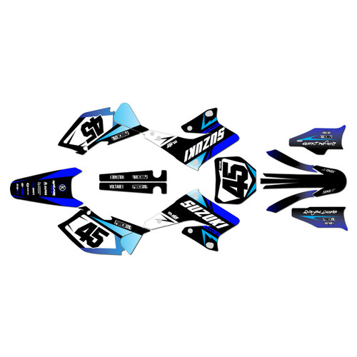 suzuki rmz250 graphics kit 2004-2006 division series blue