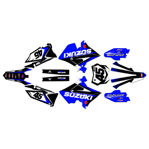 suzuki rm125p graphics kit 2001-2008 division series blue