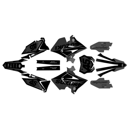 suzuki rm125p graphics kit 2001-2008 division series smoke