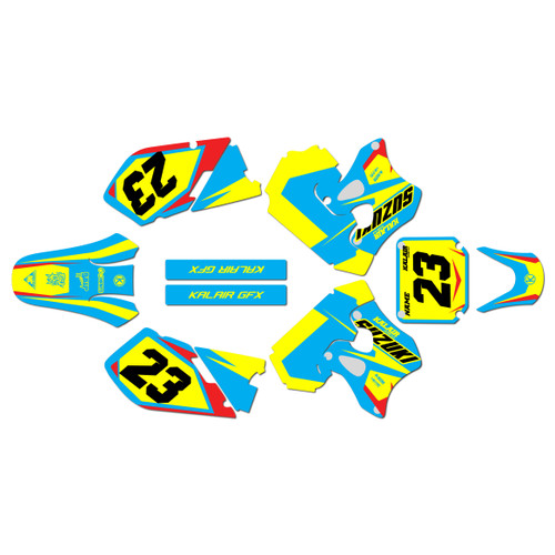 suzuki rm125 graphics kit 1996-1998 instinct series red