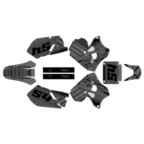 suzuki rm250 graphics kit 1996-1998 split series smoke