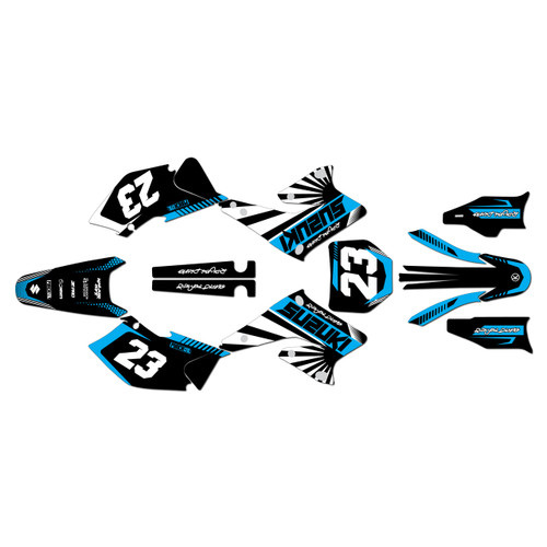 suzuki rmz250 graphics kit 2004-2006 fh series cyan