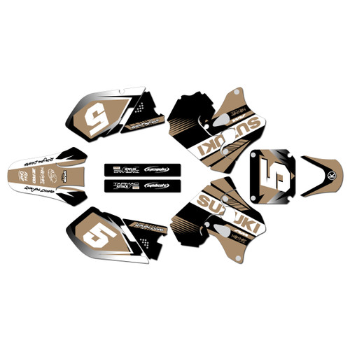 suzuki rm125 graphics kit 1996-1998 turbo series tan