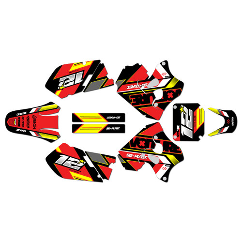 suzuki rm125 graphics kit 1996-1998 veneer series red