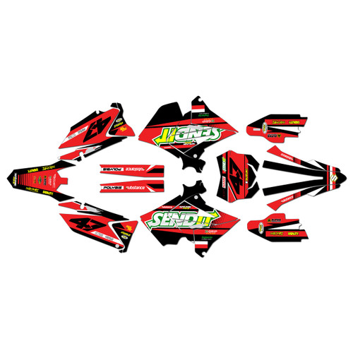 suzuki rm250p graphics kit 2001-2008 fresh series red