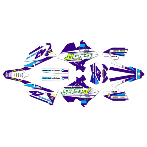 suzuki rm250p graphics kit 2001-2008 fresh series purple
