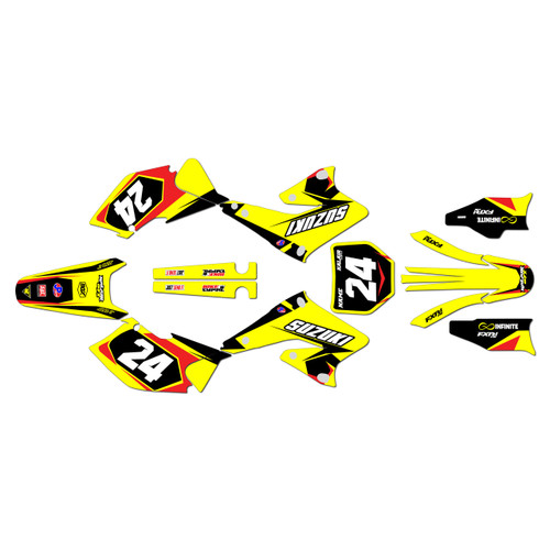 suzuki rmz250 graphics kit 2004-2006 instinct series red