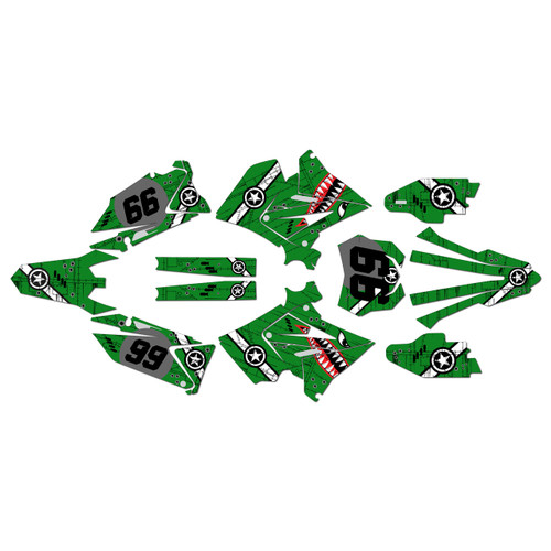 suzuki rm125p graphics kit 2001-2008 predator series green