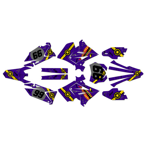 suzuki rm250p graphics kit 2001-2008 predator series purple