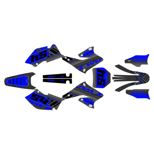 suzuki rmz250 graphics kit 2004-2006 split series blue-shift