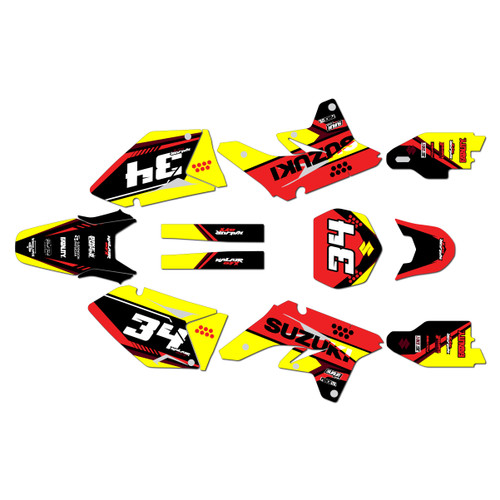 suzuki rmz250 graphics kit 2007-2009 icon series red